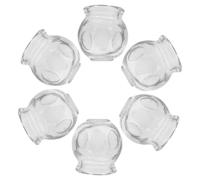 HEATSHAKING 6pcs Glass Fire Cupping Set Strong Adsorption and Big Drawing Strength, Cups for Cup Therapy on Skin, Neck, and Soles the Feet Home Use Cupping Kit