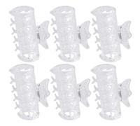 HEATSHAKING 6pcs Mesh Hot Curler Claw Clips Heat-resistant Hair Roller Securing Clamps for Digital Styling Machines Insulating Cotton Suitable for Salon and Home Use