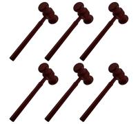 HEATSHAKING 6pcs Mini Wooden Gavel Set, Handcrafted Judge Hammers with Vintage Look, Versatile Law Cosplay Accessories for Auctioneers and Lawyer Costume Play