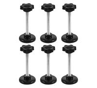 HEATSHAKING 6pcs Plum Blossom Knobs Thumb Screws for Knee Walker Replacement Parts Lightweight Plastic and Galvanised Carbon Steel Universal Fit Accessories for Seniors Outdoor Mobility Aid