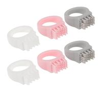 HEATSHAKING 6pcs Portable Silicone Mini Toothbrushes for Travelling with Ergonomic Grip and Effective Cleaning, Compact Oral Cleaning Brush Set for Hikers and Outdoor Activities