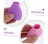 HEATSHAKING 6Pcs Silicone Makeup Brush Covers Protective Sleeves for Makeup Brush Head Protection Easy Storage Pink and Purple