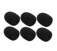 HEATSHAKING 6pcs Wind Muffler Microphone Cover Mini Pop Shield for Lavalier Lapel Mic Windscreen Protector for Podcast Live Performance