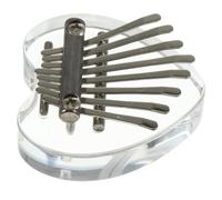 HEATSHAKING 8 Keys Thumb Piano Small Musical Instrument Sapele Material Beautiful Refined Style 8 Tone Engraved Scale Improve Finger Flexibility Develop Hands-on Ability for Boys and Girls