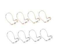 HEATSHAKING 8pcs Guitar Finger Picks Metal Thumb Plectrums with Finger Ring for Banjo Mandolin Bass Guitar, Silver and Gold Mix, Suitable for Instrumentalists and Live Performances