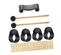 HEATSHAKING 9pcs Tongue Drum Accessories Set Including Hand Pan Drum Mallet Finger Sleeves Made of Silicone and Plastic Designed to Prevent Mallets from Losing and Rolling