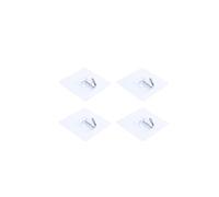 HEATSHAKING Adhesive Waterproof Hooks Four-Leaf Clover Shaped 6 Pack PVC Hooks Heavy Duty Reusable and Washable Including Ceramic Glass Metal for Kitchen and Bathroom Surfaces