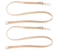 HEATSHAKING Adjustable Heel Straps with Creative Design 1 Pair for High Heels of Khaki Pu and Metal Shoe Straps Easy to Put and Take for DIY Shoes