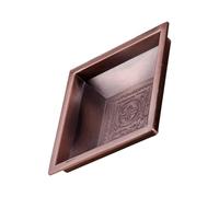 HEATSHAKING Alloy Temple Fire Dish Incense Burner with Bright Colour and Retro Auspicious Pattern, Suitable for Religious Ceremonies and Family Sacrifices, Sturdy Brown Ritual Burning Bowl