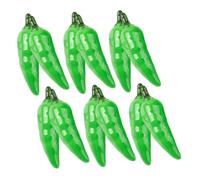 HEATSHAKING Artificial and Not Easily Deformed with Realistic Appearance 25pcs Mini Green Pepper Models Made of Foam Fake Vegetable Photo Prop for Living Room or Western Room Decor