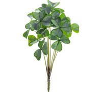 HEATSHAKING Artificial Shamrock 1 Bunch Silk Cloth Green Decorative Plant Long-term Fresh-looking Artificial Green Plant for Porch and Party Decorations