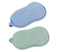 HEATSHAKING Bath Sponge Shower Balls, Soft Sponge and Fiber Material 2pcs Gentle the Skin with Convenient Short Strap for Easy Hanging in Bathroom