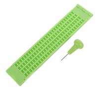 HEATSHAKING Braille Writing Fingerboard Braille Plate with Stylus for Blind 4 Lines 28 Cells, Easy to Use and Sturdy, Learning Tool for Visually Impaired Beginners