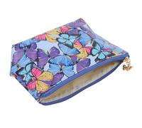 HEATSHAKING Butterflies Makeup Bag Large Capacity Polyester Cosmetic Pouch with Tight Protection and Smooth Finish, Practical Travel Storage Bag for Business Trip Or Vacation