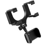 HEATSHAKING Car Phone Holder Mobile Phone Bracket with Quick Installation and Abs Material Fixed on Car Rearview Mirror Suitable for Navigation and Hands-free Use in Vehicles