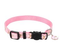 HEATSHAKING Cat Collar with Moon and Star Pendant Microfiber Adjustable Pink Cozy to Wear Kitten Collar for Photos and Parties