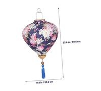 HEATSHAKING Chinese Hanging Lantern Satin Floral Decorative Lantern for Outdoor Party Wedding Festival Vintage Style Retro for Garden Celebration