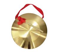 HEATSHAKING Copper Gong with Mallet Traditional Chinese Percussion Instrument Durable Decorative Desktop Gong for Beginners and Professionals Craftsmanship for Music and Home