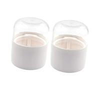 HEATSHAKING Cosmetic Egg Holder 2pcs Makeup Sponge Container Portable Makeup Sponge Case with Airflow Ventilation for Travel and Daily Storage