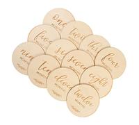 HEATSHAKING Creative Wooden Monthly Growth Cards Photography Prop for Celebrating Newborn First Year Moments