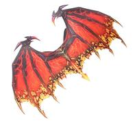 HEATSHAKING Crimson Serpent Wing Costume Lightweight Non-woven Material Creative Cosplay Wings for Adults Holiday Party and Mardi Gras Accessories
