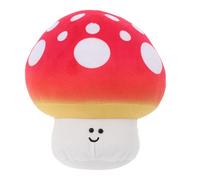 HEATSHAKING Cute Kawaii Red Mushroom Plush Pillow Decorative Throw Cushion Soft Stuffed Mushroom Doll for Home Décor and Sofa Accent
