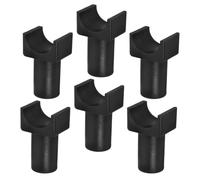 HEATSHAKING Detachable Seat Rail Guides Suitable for U-Shaped Chair Rail Structures 6pcs Black Plastic Universal Compatibility and Enhanced Stability for Wheelchairs in Homes and Care