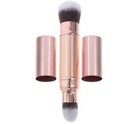 HEATSHAKING Double-Ended Concealer Blending Brush Retractable 15Cm Plastic Artificial Fiber Easy to Carry Versatile Fashion Elegance Travel On-The-Go Touch-Ups