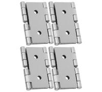 HEATSHAKING Double Swing Door Hinges Silver Finish 4pcs Iron Door Hinges with Dual-Action Function and Sturdy Connections Hole Distance 25mm for Furniture and Screens