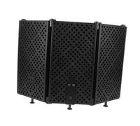 HEATSHAKING Durable Microphone Sound Absorbing Shield Panel Isolation Cover for Clearer Vocal Recording Portable Foldable Noise Reduction Screen for Desktop Mic Stand Use