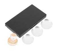 HEATSHAKING Empty Eyeshadow Palette Set 3-color Matte Black Cosmetic Tray with Mirror, 3 Round Aluminum Pans Double-sided Tape for Makeup Storage and Highlight Contour Application