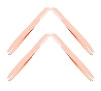 HEATSHAKING Eyebrow Tweezers Portable Lightweight 4pcs Stainless Steel Brow Shaping Tools with Precision Tips and Built-in Comb for Facial Hair Removal for Women and Men