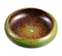 HEATSHAKING Flower Pot Artistic Retro with Large Opening and Drainage Hole Ceramic Succulent Planter Pot Green Plant Container for Tabletop Decoration and Office Use