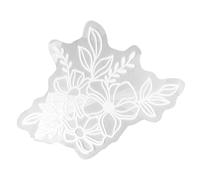 HEATSHAKING Flower Shaped White PVC Window Sticker Prism Refraction and Bird Strike Prevention, Self-Adhesive Decorative Sun Catcher Window Decal for Living Room
