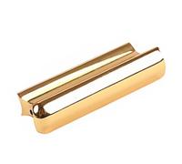 HEATSHAKING Golden Stainless Steel Guitar Slide Bar with Ergonomic Body and Unique Design, Add for Hawaiian Steel Guitar and Bass Accessories, for Lap Playing