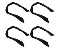 HEATSHAKING Hair Band Headbands Graceful and 4pcs Black Bow Shapeable Turban Headbands with Polyester and Iron Material, Will Not Break Hairstyle for Daily Wear