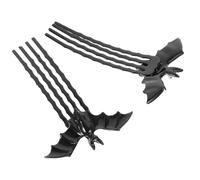 HEATSHAKING Hair Combs for Carnival Costume and Celebration Creating a Festive Atmosphere Black 2pcs Bat Shape Made of Wear-resistant Alloy Unique Halloween Hair Accessories
