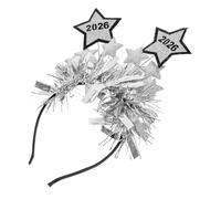 HEATSHAKING Happy Year Headband Tiara Silver Star Hair Hoop for Festive Celebrations Stylish Holiday Accessory for Adults and Boys and Girls for Year s Eve Parties and Events