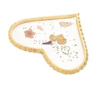 HEATSHAKING Heart-shaped Resin Nail Art Palette Photo Prop and Display Tray for DIY Craft and Manicure Elegant Nail Display Board for Jewelry Aficionados and Artists