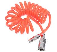 HEATSHAKING High-Pressure Pu Flexible Compressor Hose 3 Meter Replacement Coiled Air Hose with Spiral Structure for Industrial and Commercial Air Compressors and Pumps