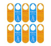 HEATSHAKING Hotel Cleaning Door Hanger Tags and Easy to Read Design 10pcs Pvc with Printing Unique and Attractive Door Signs for Hotel and Use