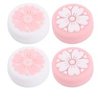 HEATSHAKING Joystick Grip Button Caps 4Pcs Pink Cherry Blossom Silicone Thumb Covers for Game Controller Accessories Gaming Setup