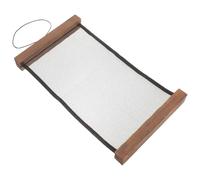HEATSHAKING Large Capacity Earring Holder Wall Mounted Organizer with Mesh Grid and Wood Frame, Stable and Creative Design for Organizing Earrings and Badges in Home or Shop