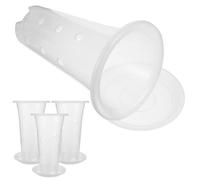 HEATSHAKING Large Orchid Pots with Strong Flexibility and Openings the Side, White Plastic Flower Plant Pots for Indoor Home and Indoor Display of Succulents and Plants
