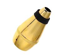 HEATSHAKING Lightweight Plastic Trumpet Practice Mute Golden Brass Instrument Silencer for Quiet Practice