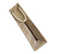 HEATSHAKING Linen Wine Bottle Tote Bag for Red Wine, Clear Window Design, 1pc Portable Wine Carrier with Handle, Ideal for Christmas and Wedding Gift Presentation