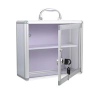 HEATSHAKING Lockable Medical Box 11 Inch Wall-Mounted First Aid Storage Case with Key Lock for Household and Community Use