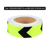 HEATSHAKING Luminous Reflective Warning Tape with Strong Adhesive Fluorescent Safety Tape Featuring High Visibility Hexagonal Honeycomb Pattern Outdoor Use for Traffic and Marking Yellow-black