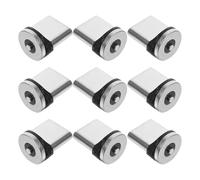 HEATSHAKING Magnetic Phone Cable Adapter 9Pcs USB C Rotating Connector Tips with 360° Swivel for Data Transfer and Charging Compatible with Type-C Smartphones Silver