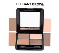 HEATSHAKING Matte Eyeshadow Palette Colors with Mirror and Sponge Elegant Brown Makeup Kit for Women Party Casual Wedding Use High Grade Mica Mineral Oil Blend